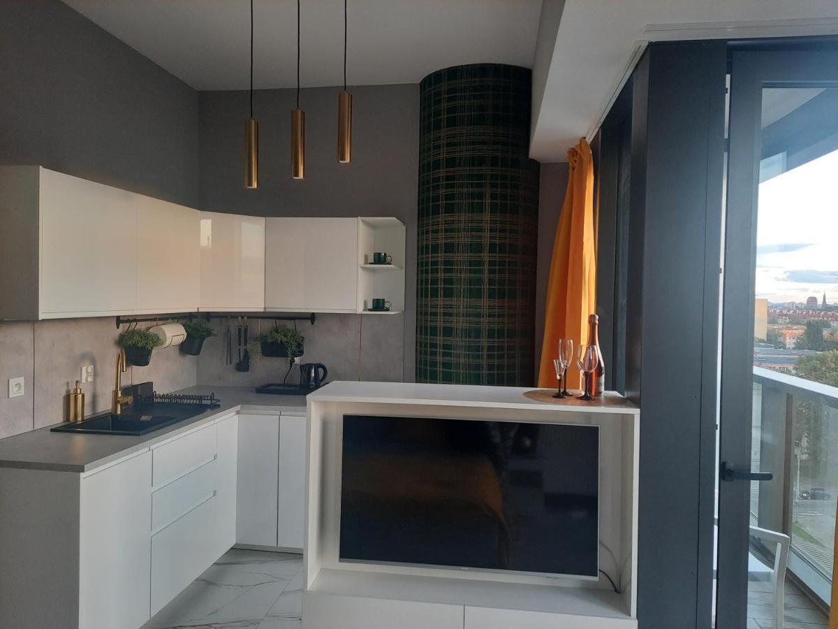 Hanza Tower Sunny Apartment Szczecin Dış mekan fotoğraf