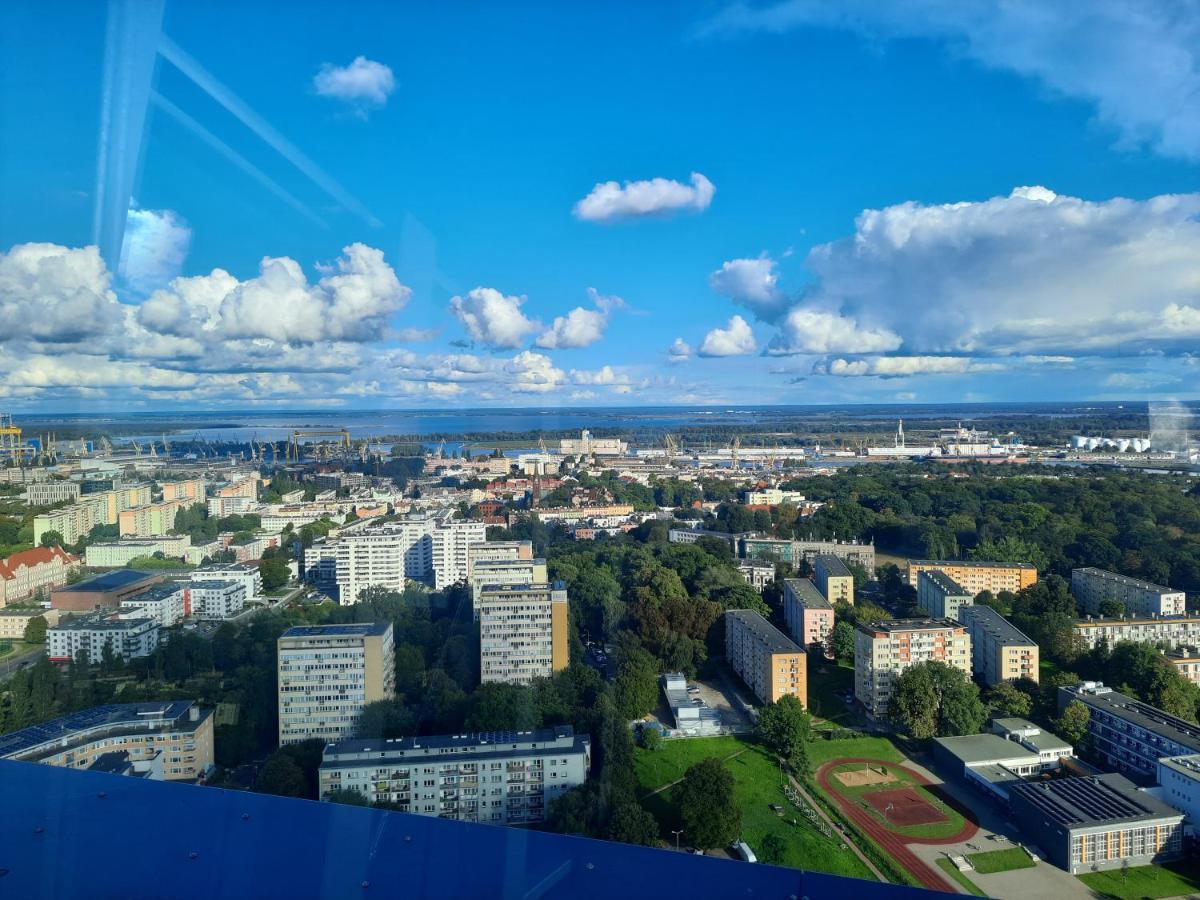 Hanza Tower Sunny Apartment Szczecin Dış mekan fotoğraf